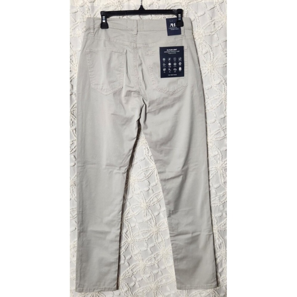 American Heritage Mens Tencel Slim Pants Size 33x32 Beige Business Casual Preppy - Picture 8 of 12